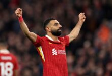 Salah celebrates his goal against Aston Villa