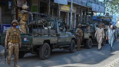 Pakistani army car and soldier