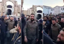 Ahmed Al-Sharaa upon his arrival in Damascus