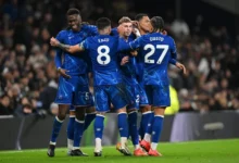 Chelsea players celebrate