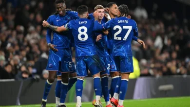 Chelsea players celebrate