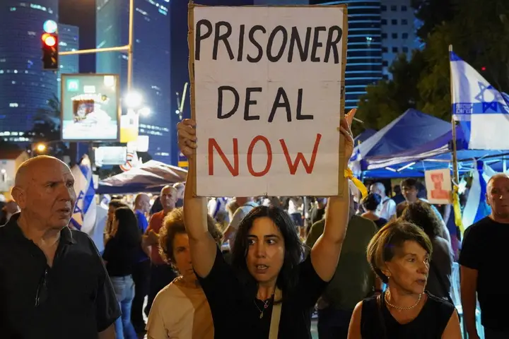 Demonstrations in Israel demanding the release of prisoners