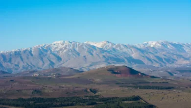 General view of Mount Hermon in the occupied Syrian Golan Heights