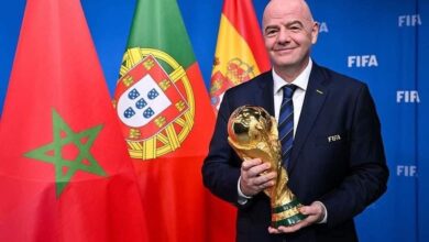 FIFA President Infantino holds the 2030 World Cup