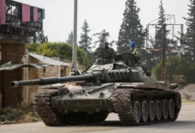 One of the Syrian army tanks