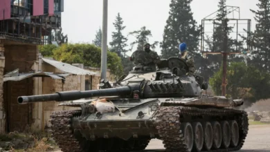 One of the Syrian army tanks