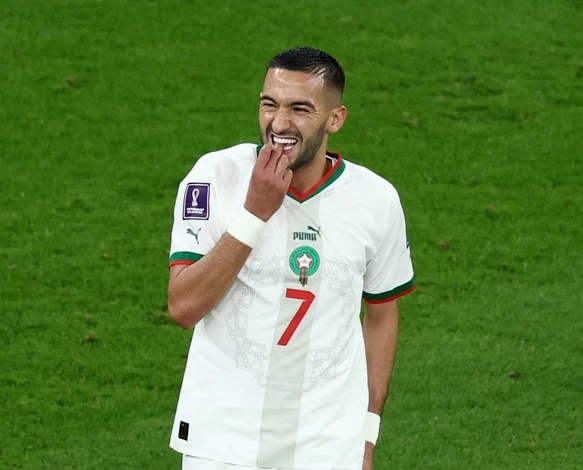 لاعب منتخب المغرب حكيم زياش