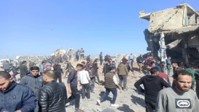 ركام مركز شركة في غزة