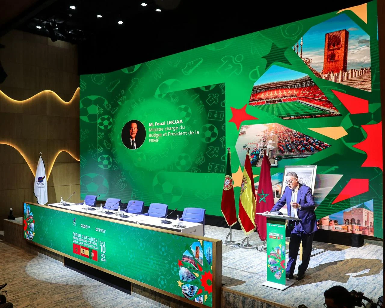 فوزي لقجع في مؤتمر كأس العالم 2030