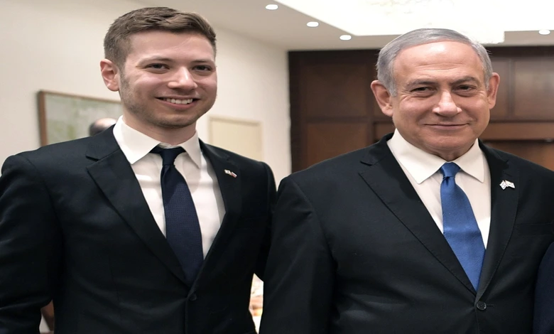 بنيامين نتنياهو وابنه