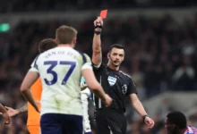 طرد لاعب توتنهام فان دي فين